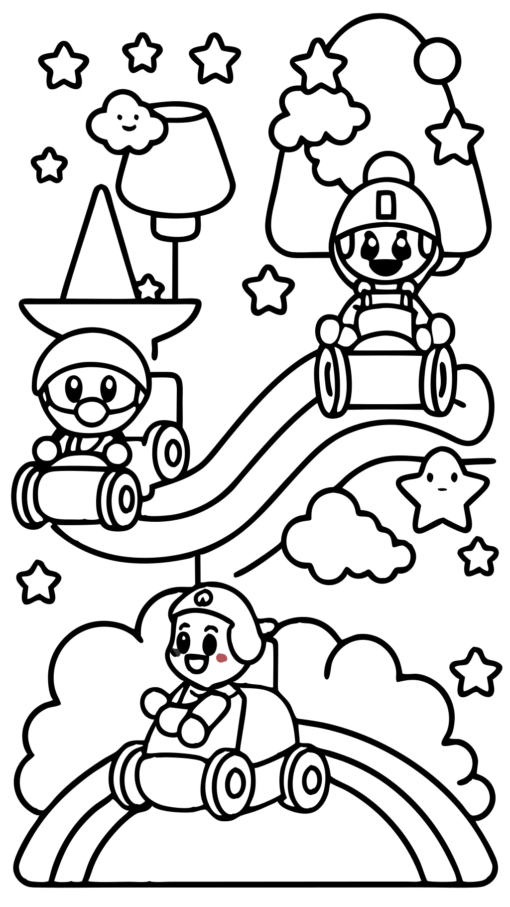 Páginas para colorear de Mario Kart imprimibles